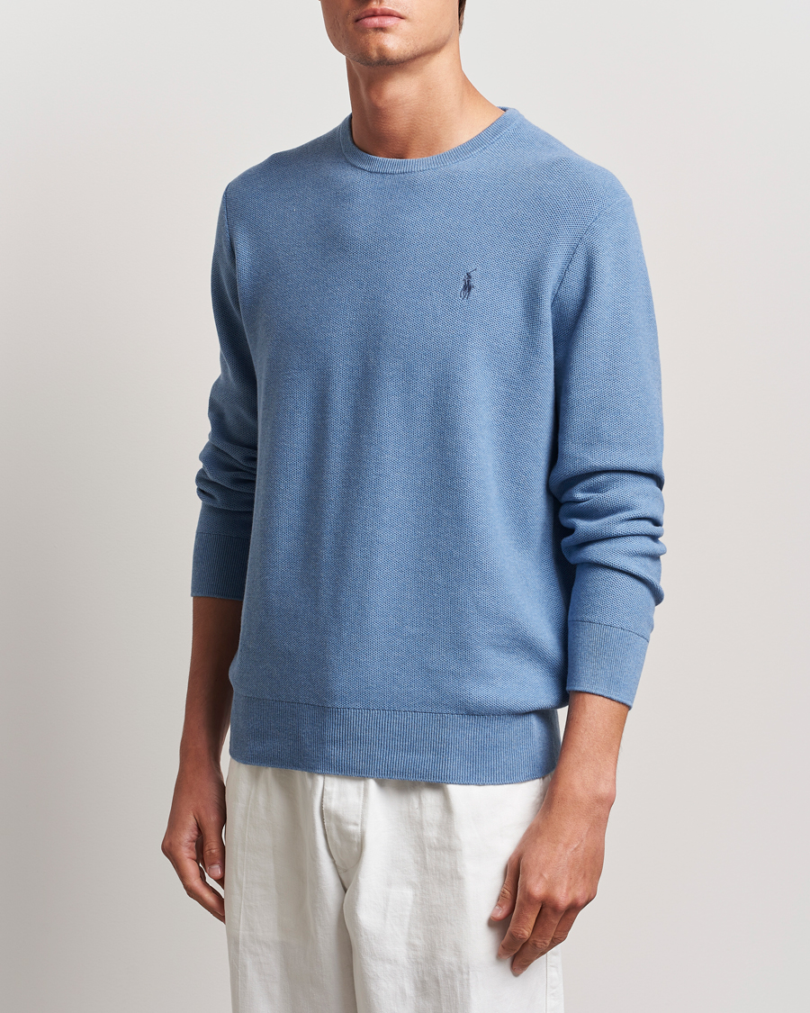 Heren |  | Polo Ralph Lauren | Textured Crew Neck Sweater Lake Heather