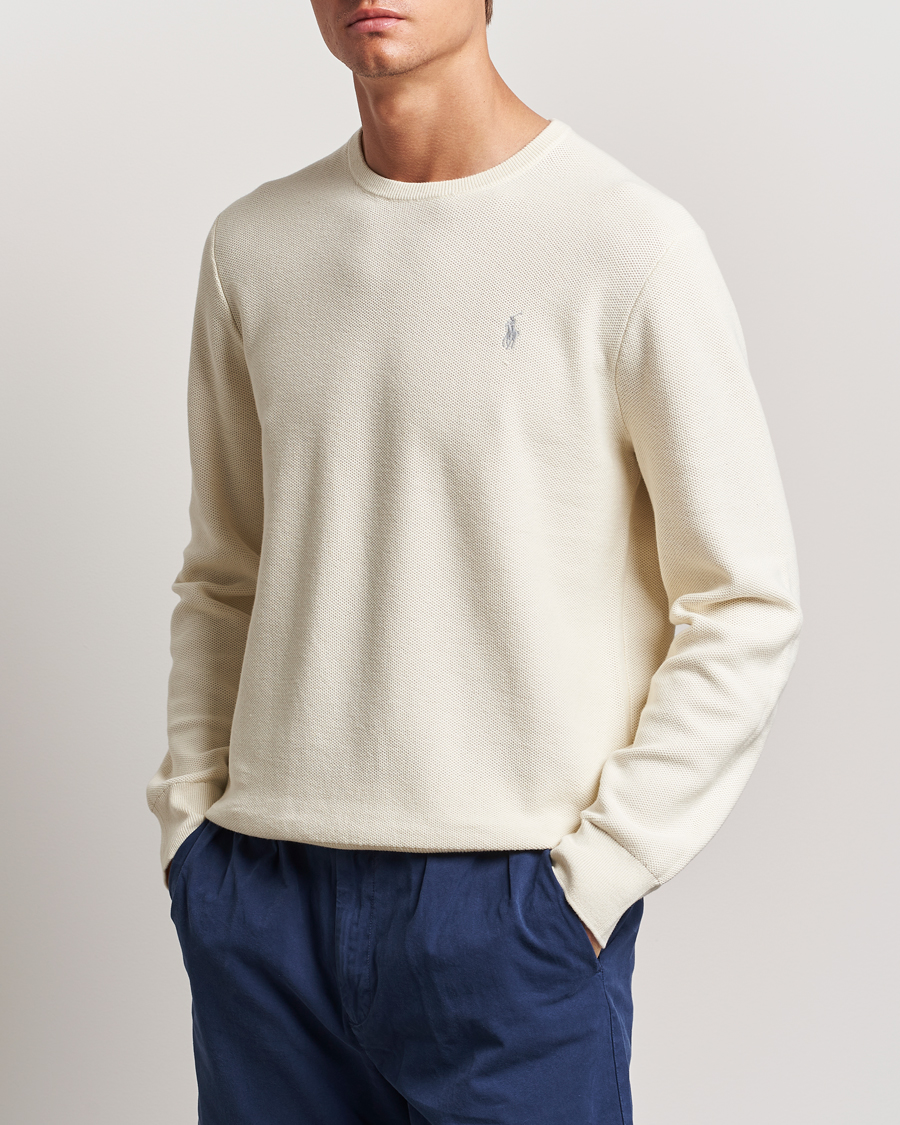 Heren | Truien | Polo Ralph Lauren | Textured Crew Neck Sweater Herbal Milk