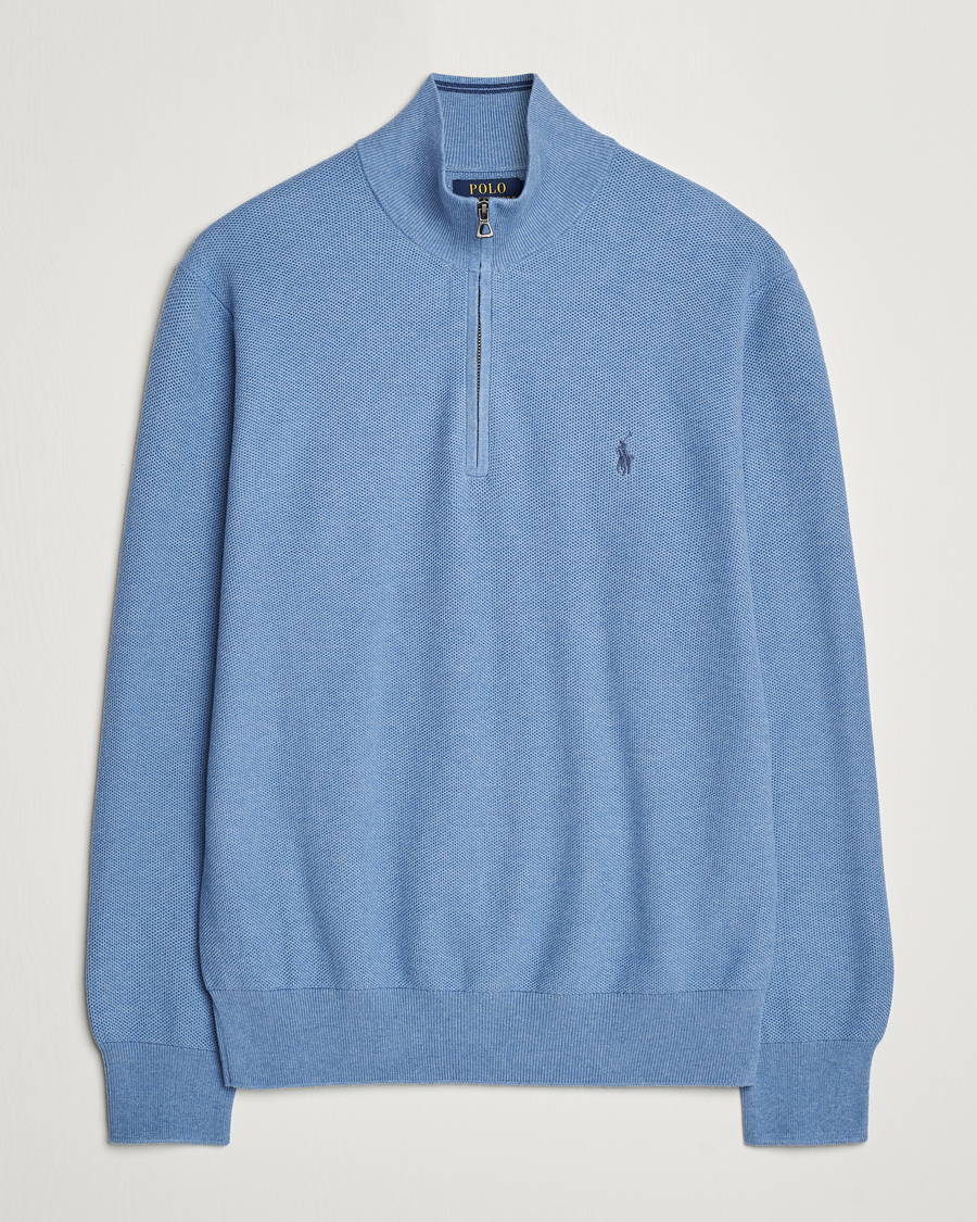 Heren | Truien | Polo Ralph Lauren | Textured Half Zip Lake Heather