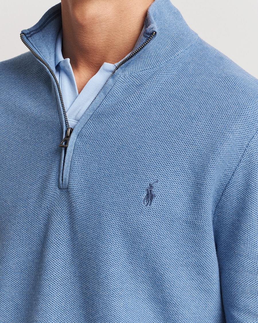 Heren | Truien | Polo Ralph Lauren | Textured Half Zip Lake Heather
