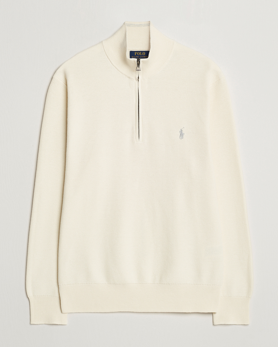 Heren | Truien | Polo Ralph Lauren | Textured Half Zip Herbal Milk