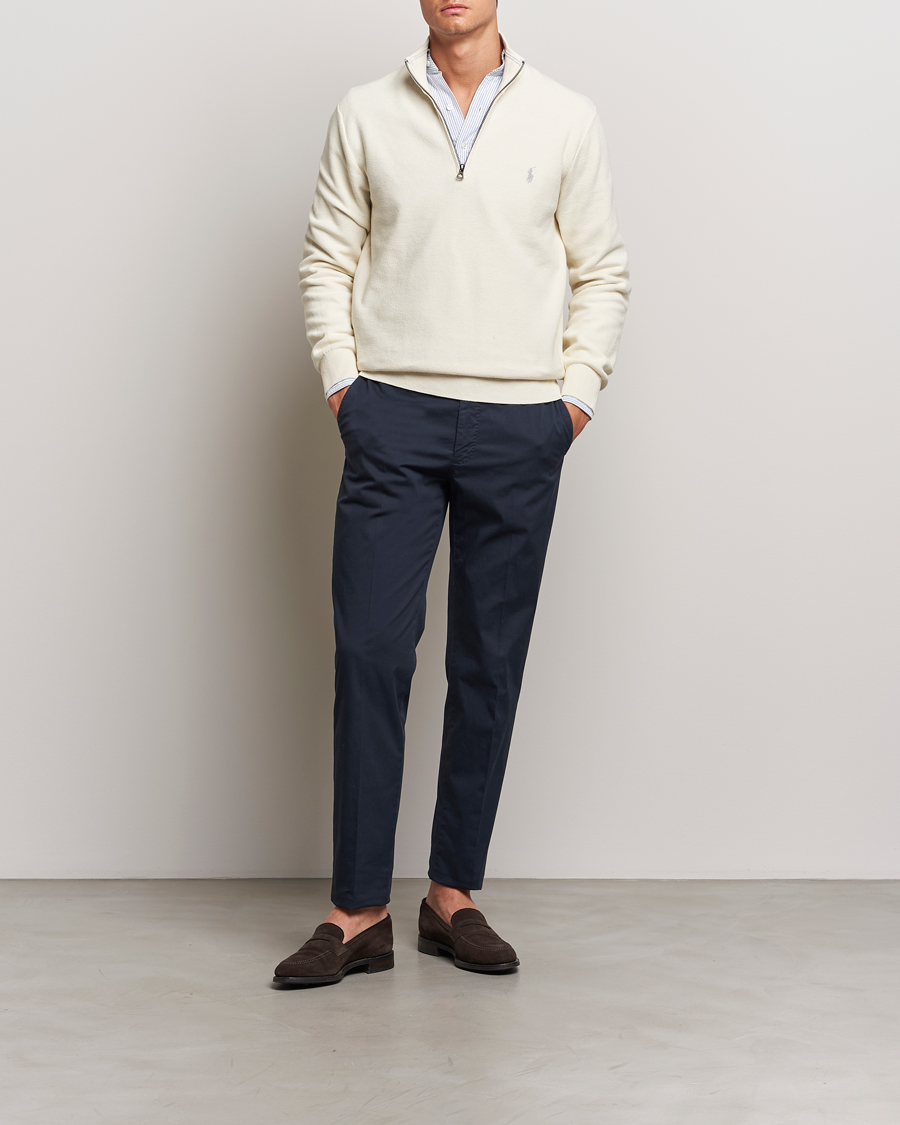 Heren | Truien | Polo Ralph Lauren | Textured Half Zip Herbal Milk
