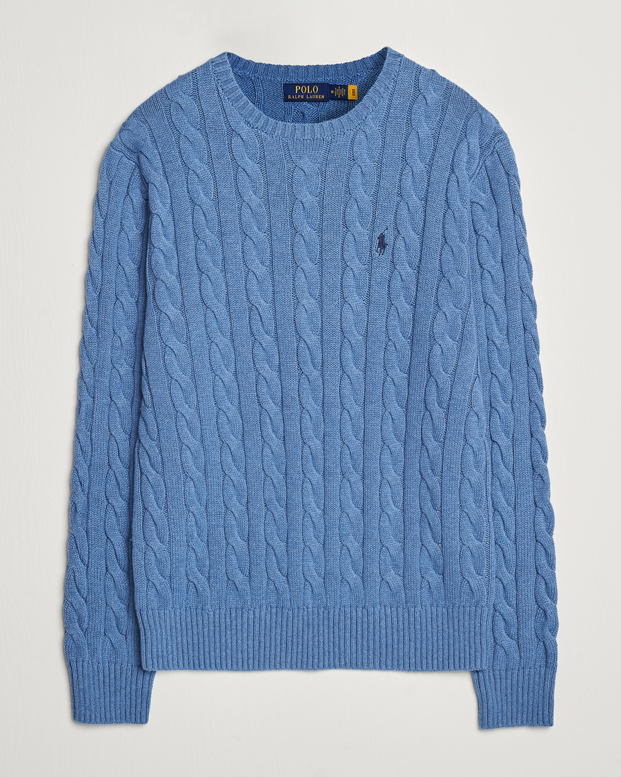 Heren | Truien | Polo Ralph Lauren | Cotton Cable Pullover Lake Heather
