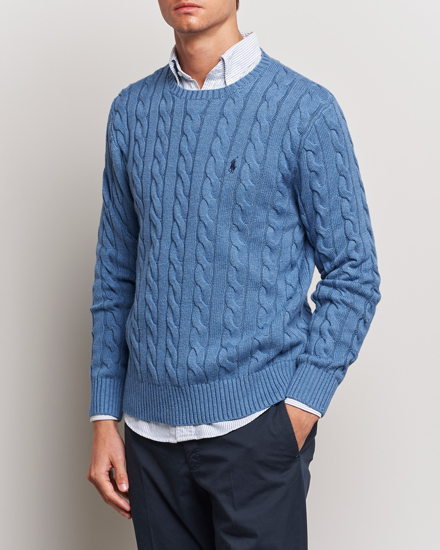 Heren | Truien | Polo Ralph Lauren | Cotton Cable Pullover Lake Heather