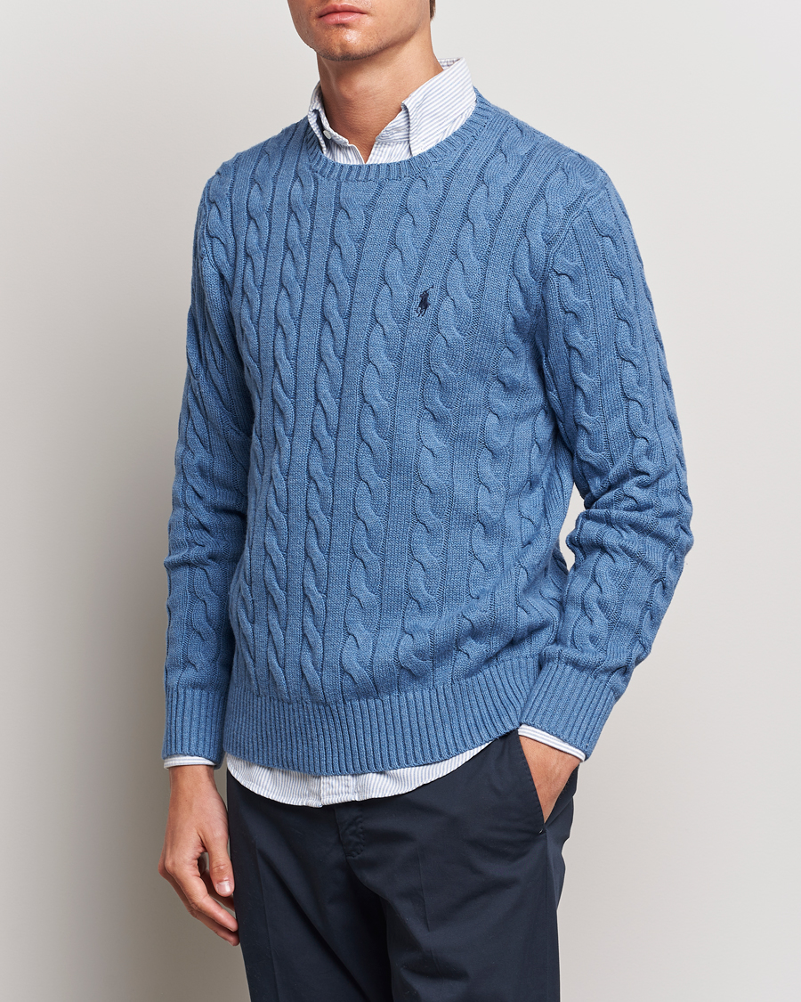 Heren | Nieuws | Polo Ralph Lauren | Cotton Cable Pullover Lake Heather