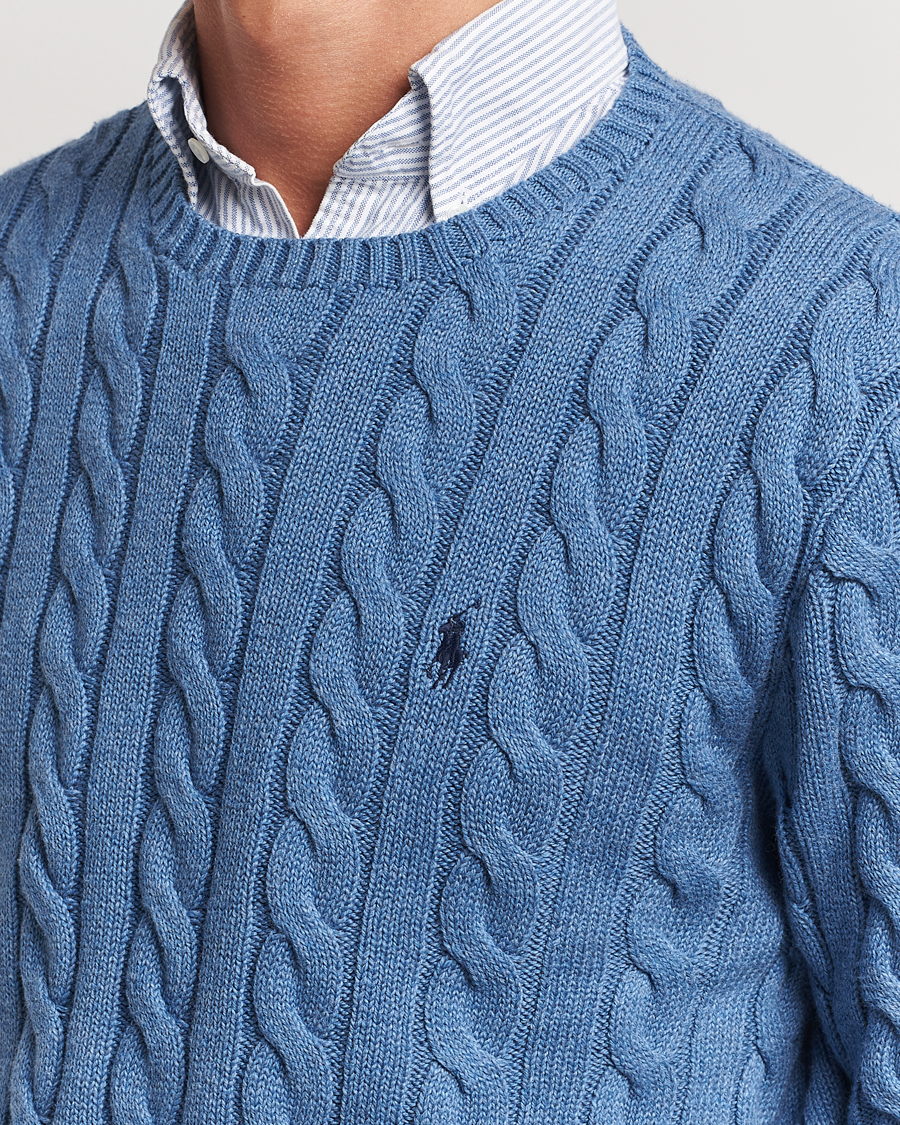 Heren | Truien | Polo Ralph Lauren | Cotton Cable Pullover Lake Heather