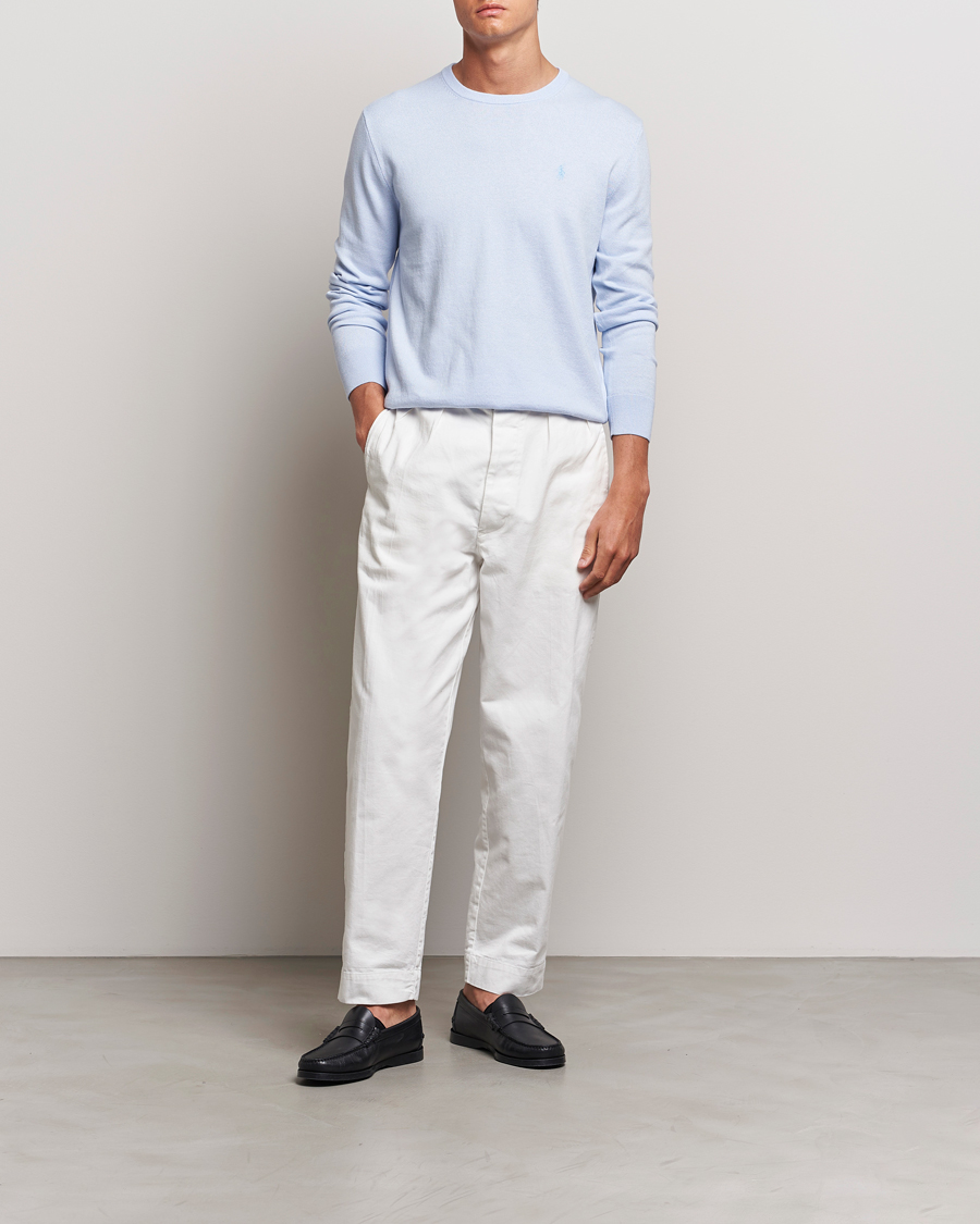 Heren | Truien | Polo Ralph Lauren | Cotton/Cashmere Crew Neck Pullover Oxford Blue