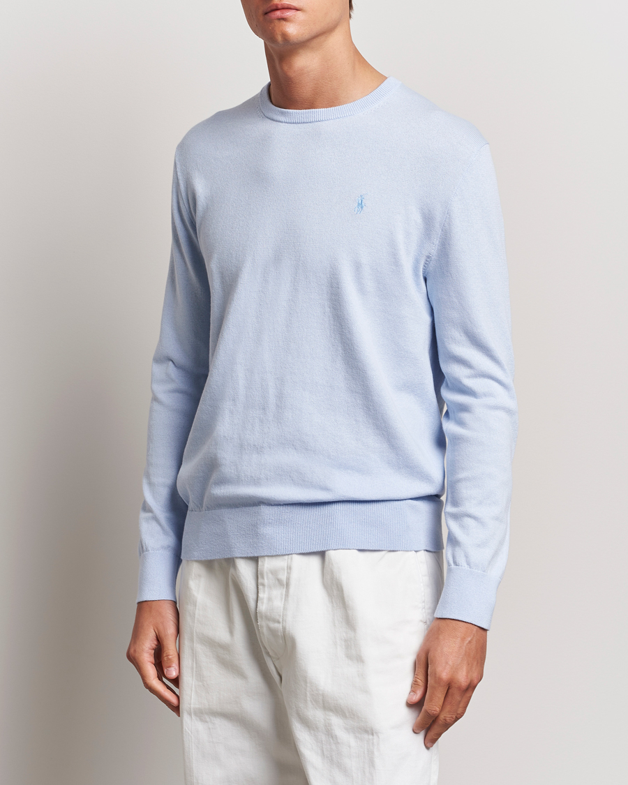 Heren | Truien | Polo Ralph Lauren | Cotton/Cashmere Crew Neck Pullover Oxford Blue