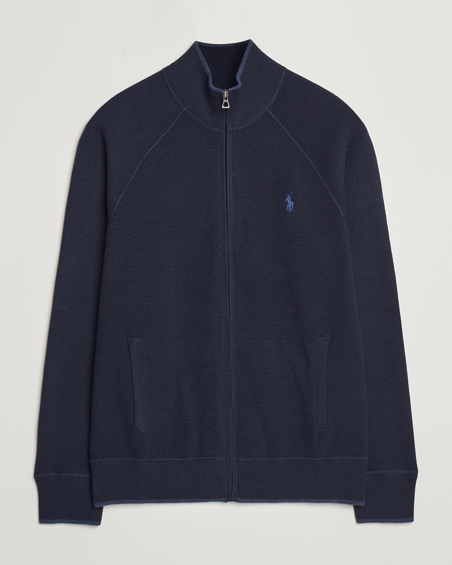 Heren | Truien | Polo Ralph Lauren | Textured Full Zip Navy Heather