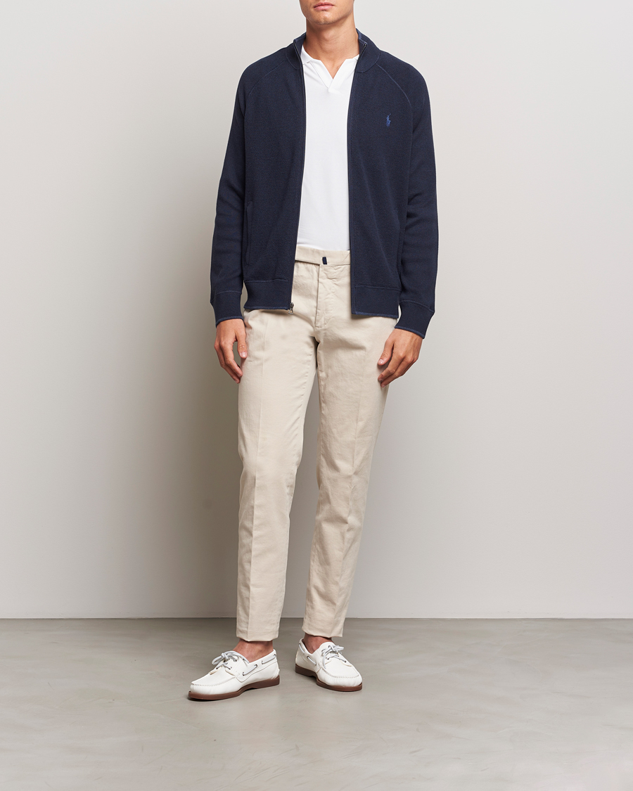 Heren | Truien | Polo Ralph Lauren | Textured Full Zip Navy Heather