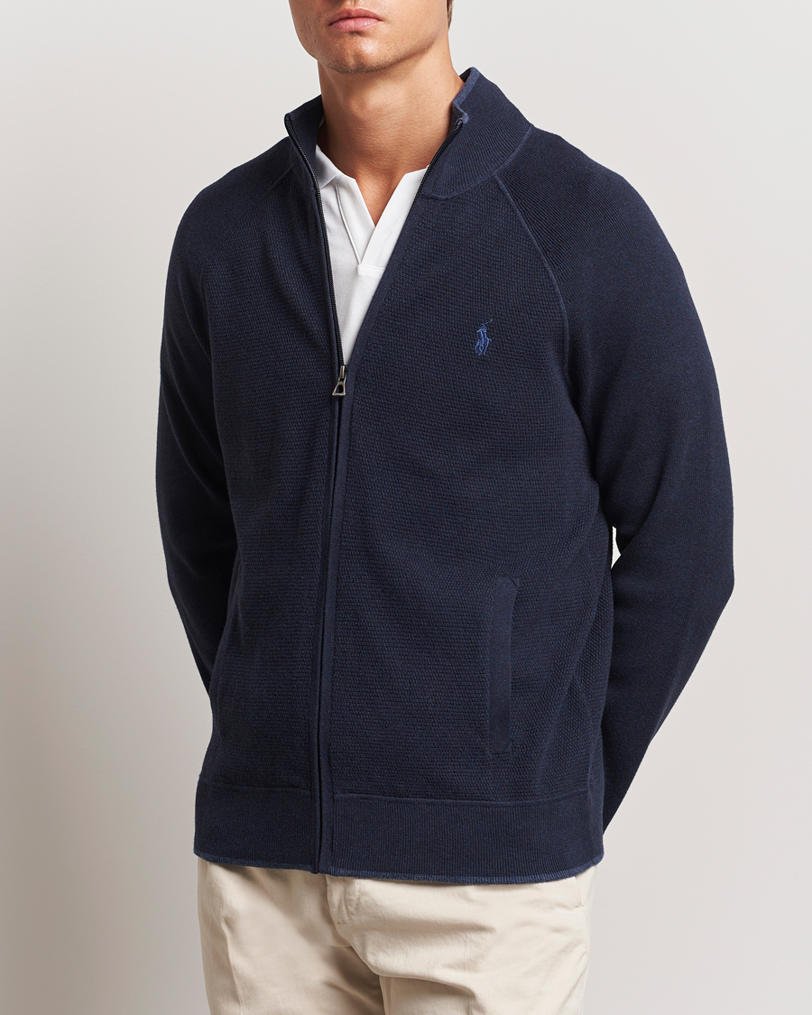 Heren | Truien | Polo Ralph Lauren | Textured Full Zip Navy Heather