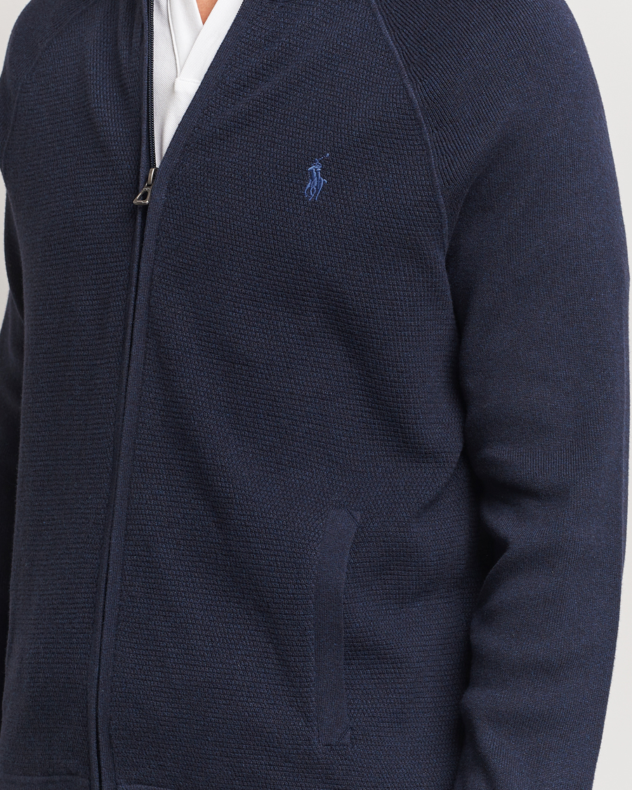 Heren | Truien | Polo Ralph Lauren | Textured Full Zip Navy Heather