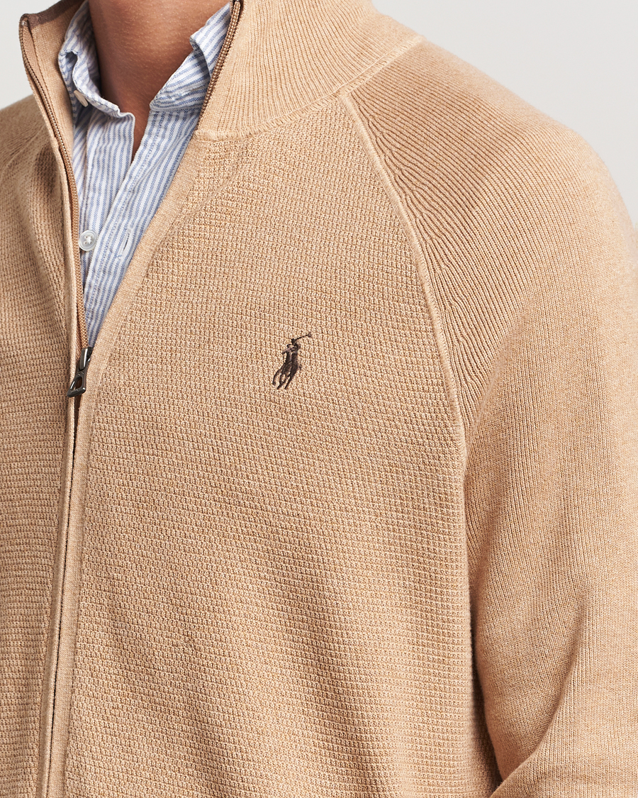 Heren | Truien | Polo Ralph Lauren | Textured Full Zip Camel Melange