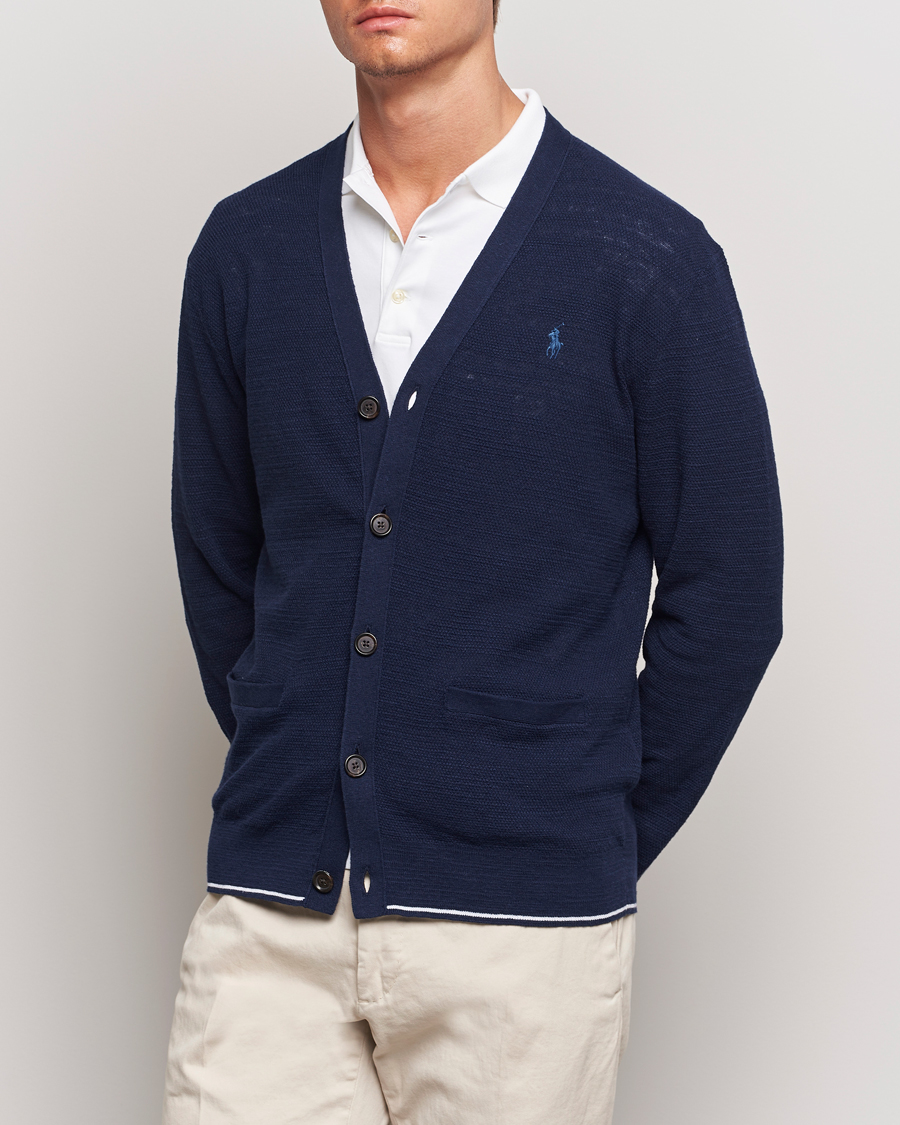 Heren |  | Polo Ralph Lauren | Textured Knitted Cardigan Bright Navy