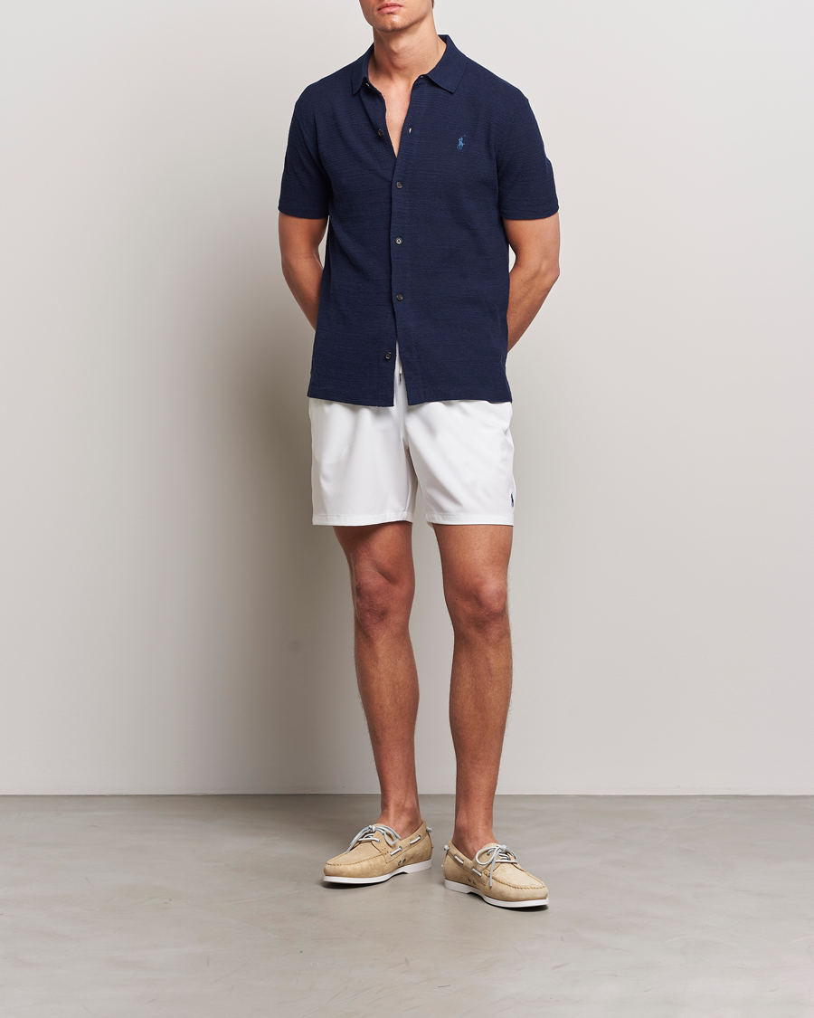 Heren | Overhemden | Polo Ralph Lauren | Textured Knitted Short Sleeve Shirt Bright Navy