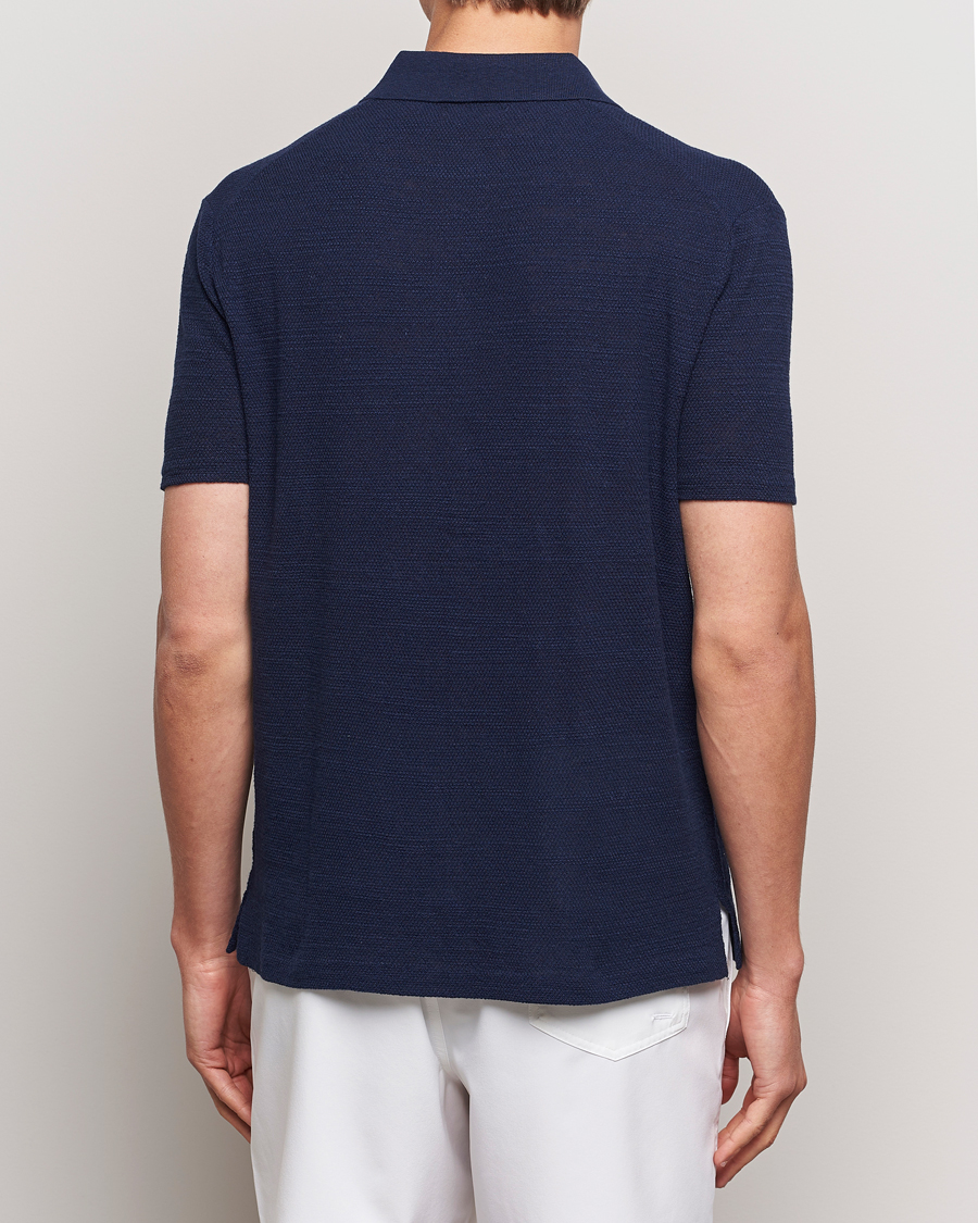 Heren | Overhemden | Polo Ralph Lauren | Textured Knitted Short Sleeve Shirt Bright Navy