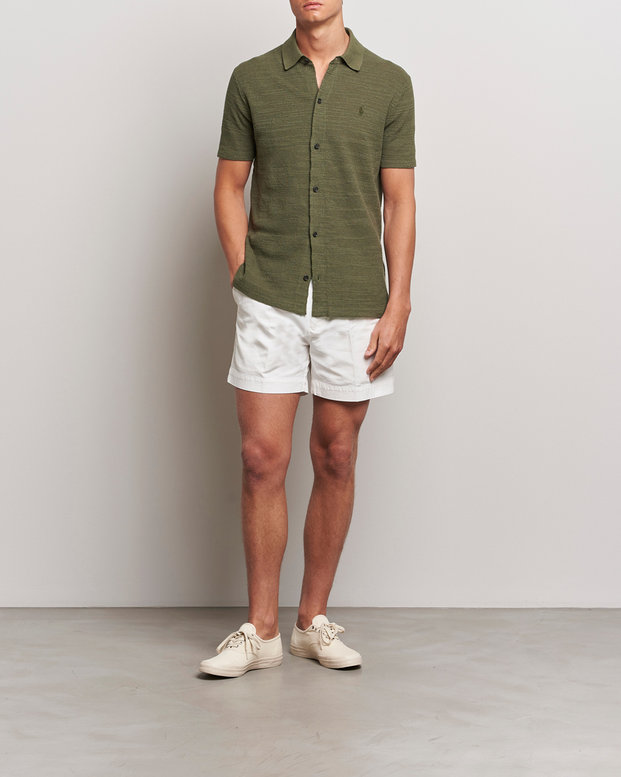 Heren | Overhemden | Polo Ralph Lauren | Textured Knitted Short Sleeve Shirt Thermal Green