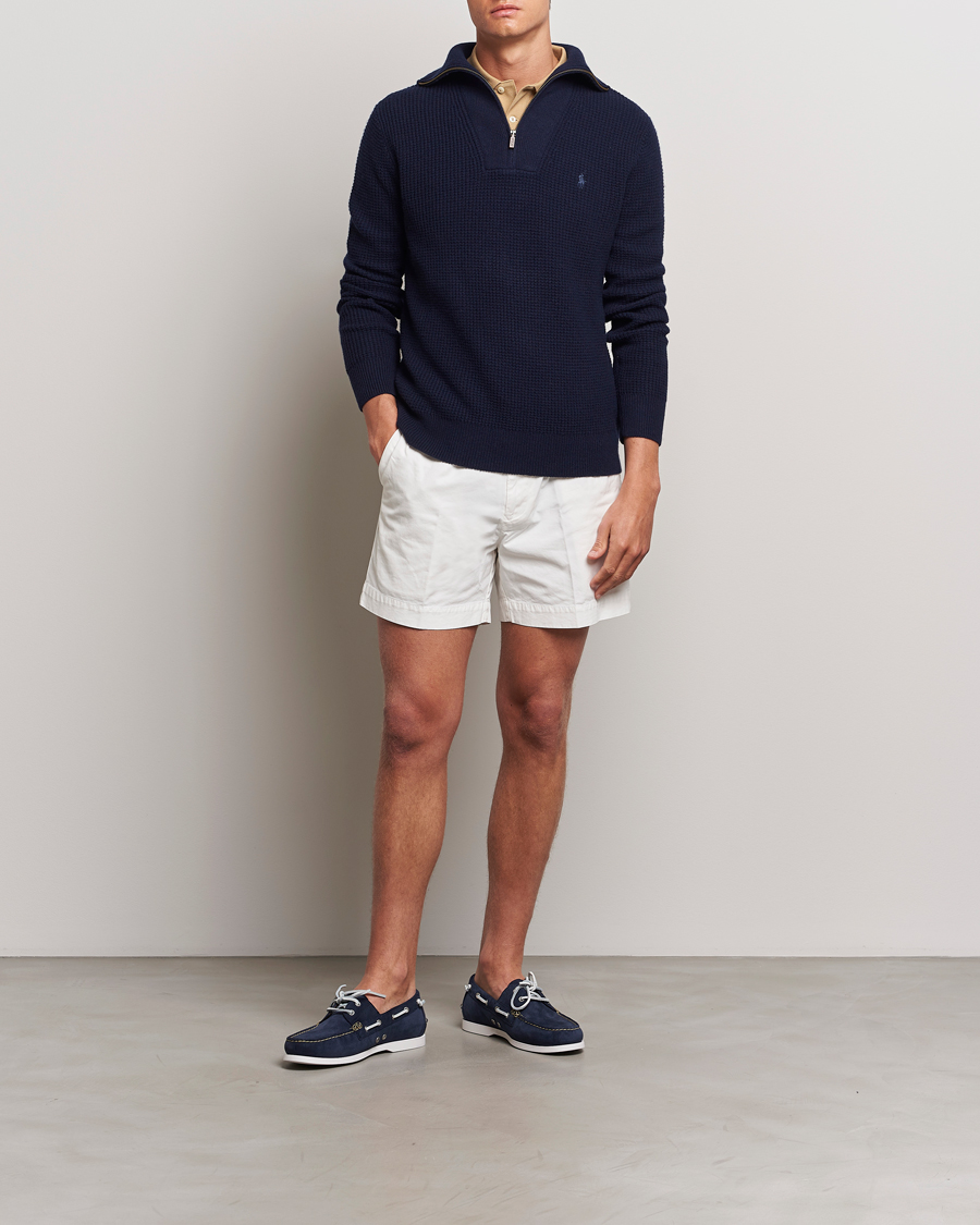 Heren | Truien | Polo Ralph Lauren | Cotton/Wool Knitted Half Zip Hunter Navy