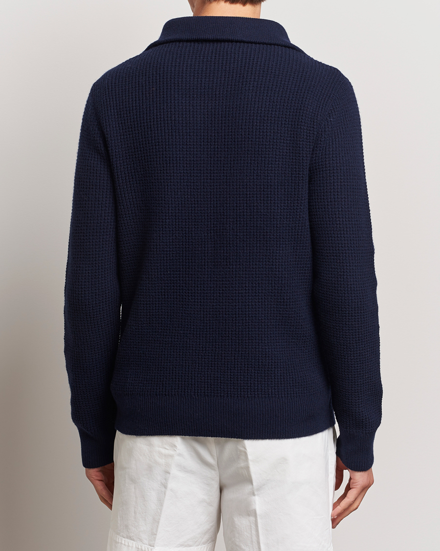 Heren | Truien | Polo Ralph Lauren | Cotton/Wool Knitted Half Zip Hunter Navy