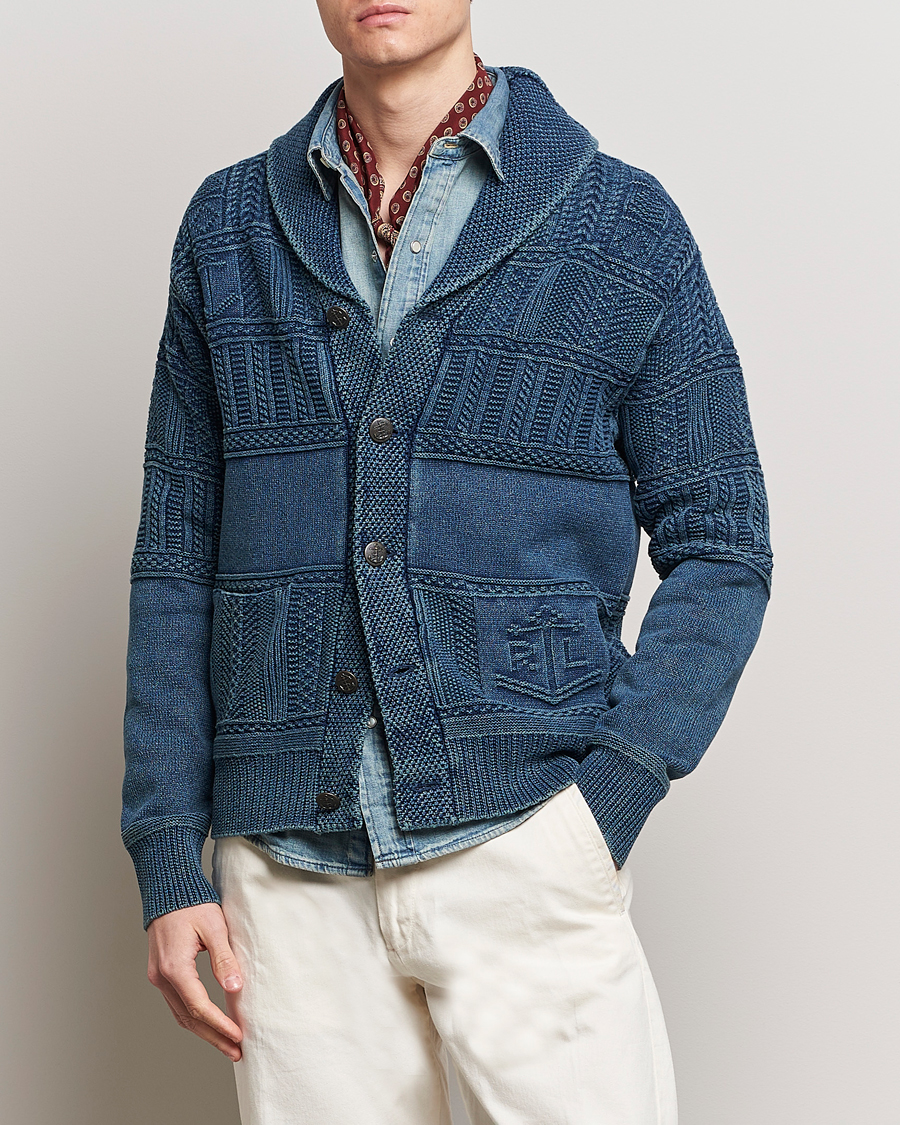 Heren | Truien | Polo Ralph Lauren | Knitted Shawl Collar Cardigan Dark Indigo
