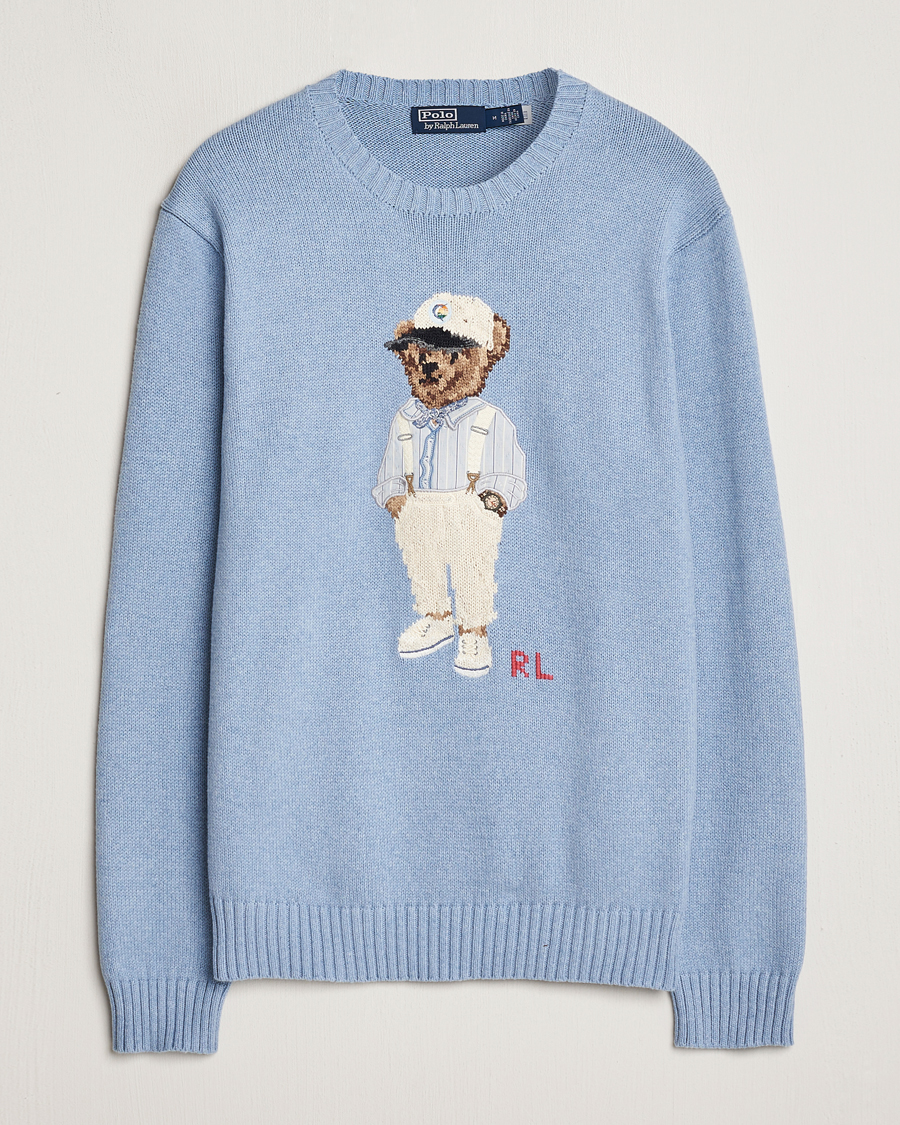 Heren | Truien | Polo Ralph Lauren | Knitted Hemingway Bear Sweater Driftwood Blue