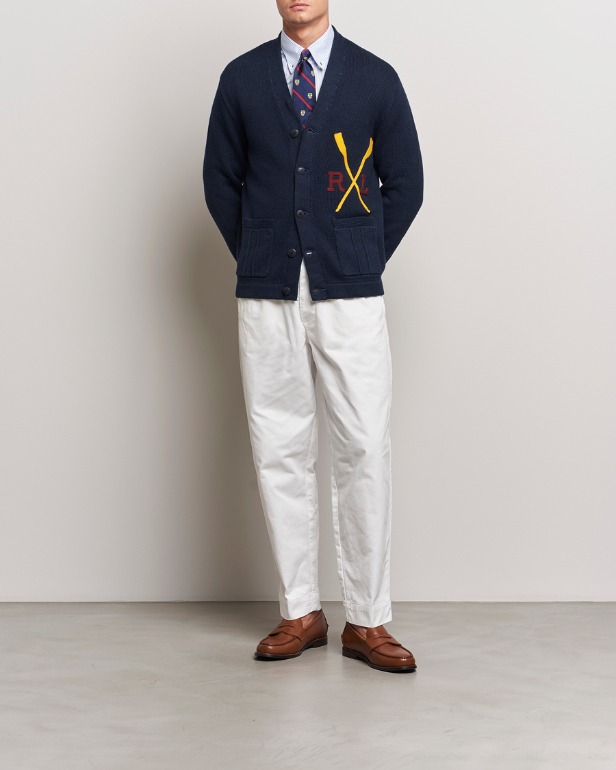 Heren | Truien | Polo Ralph Lauren | RL Rowing Knitted Cardigan Aviator Navy