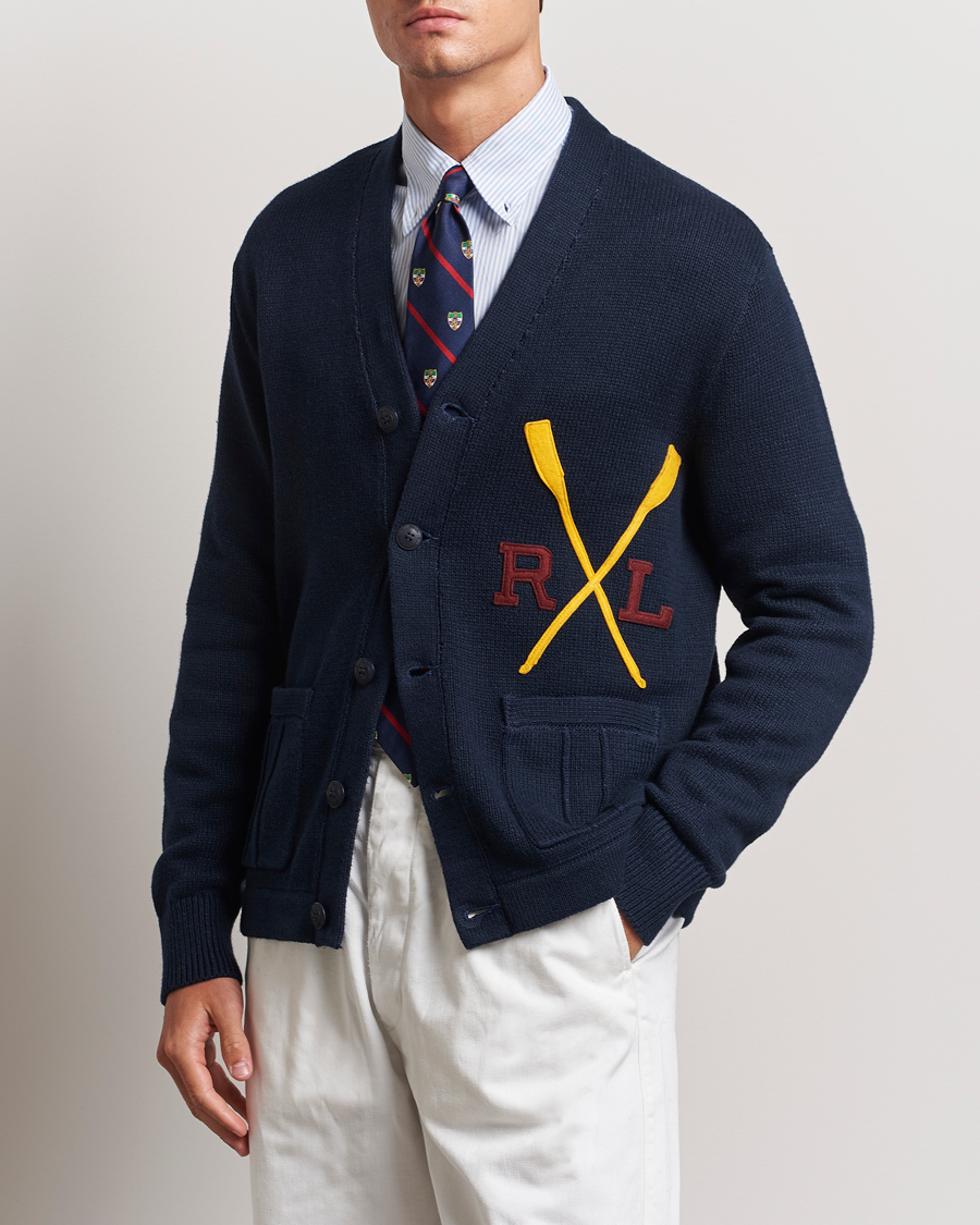 Heren | Truien | Polo Ralph Lauren | RL Rowing Knitted Cardigan Aviator Navy