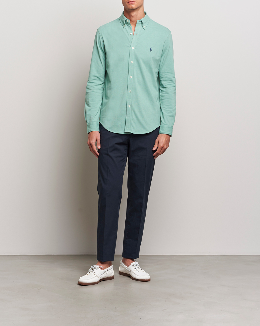 Heren | Overhemden | Polo Ralph Lauren | Featherweight Mesh Shirt Faded Mint