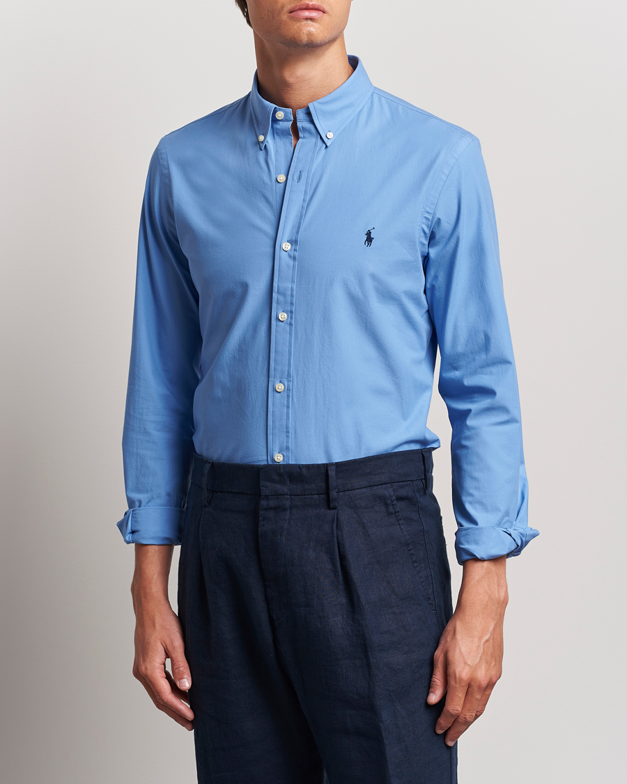 Heren |  | Polo Ralph Lauren | Slim Fit Poplin Shirt Harbor Island Blue