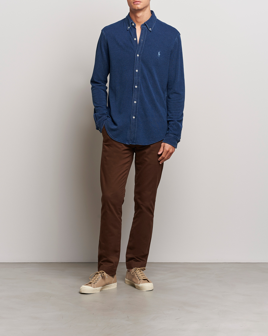 Heren | Overhemden | Polo Ralph Lauren | Featherweight Mesh Shirt Dark Indigo