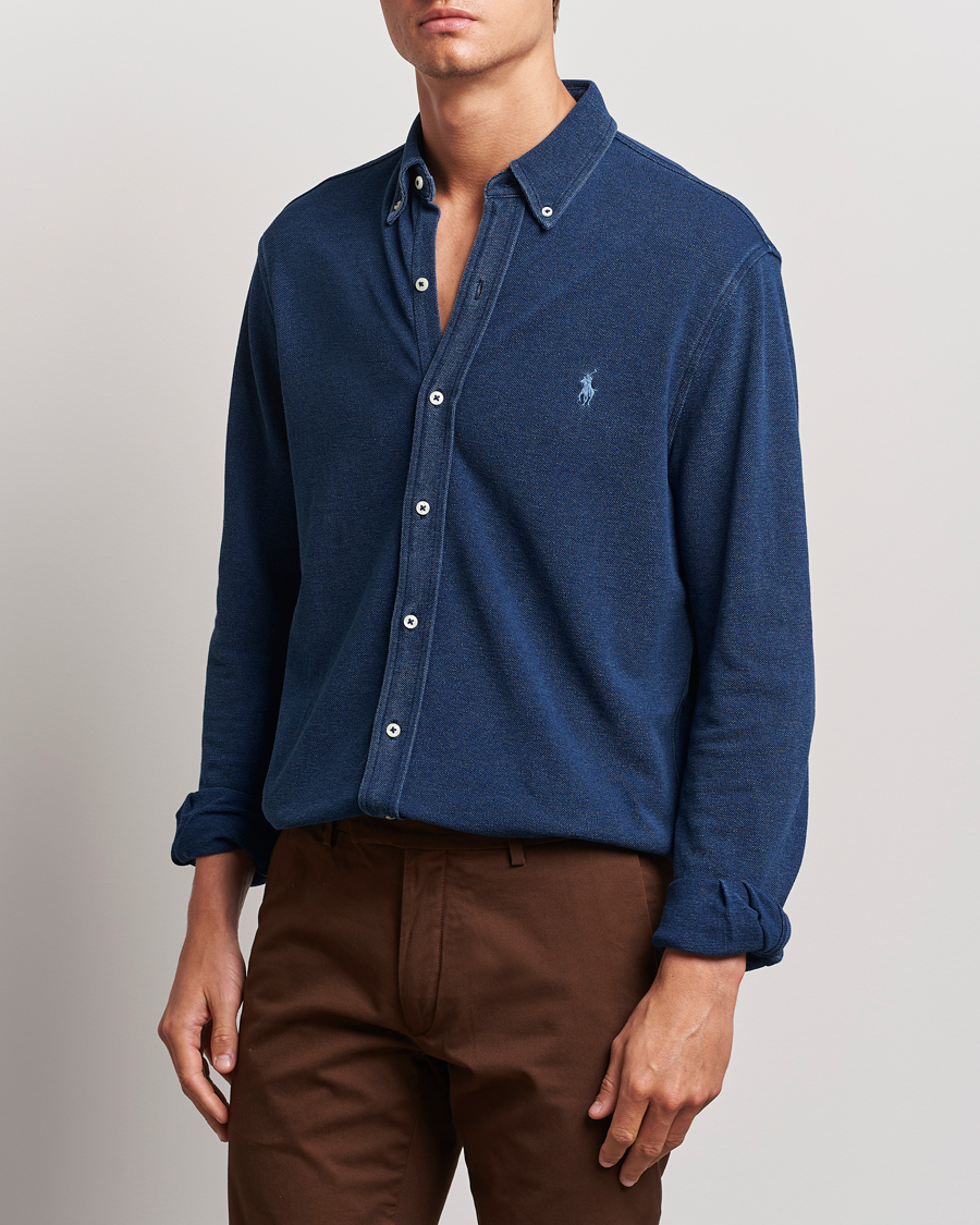 Heren | Overhemden | Polo Ralph Lauren | Featherweight Mesh Shirt Dark Indigo