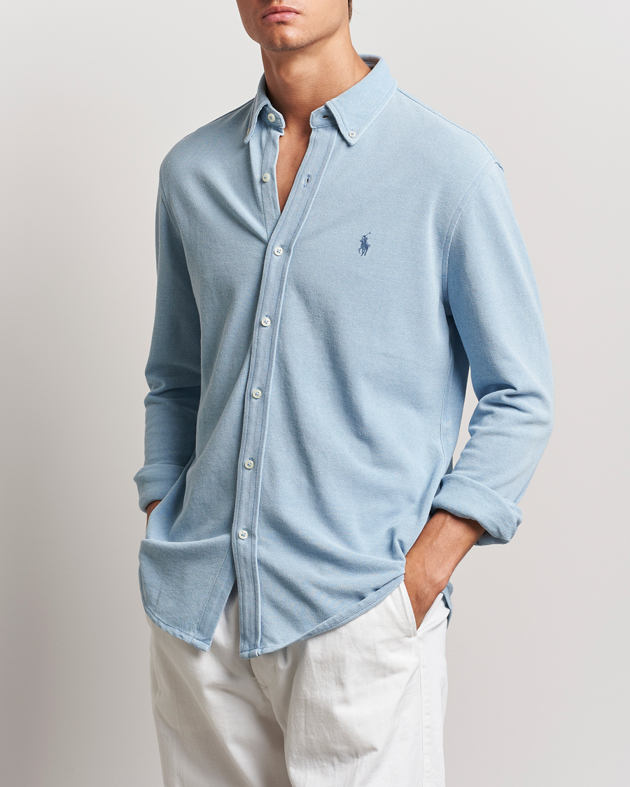 Heren | Overhemden | Polo Ralph Lauren | Featherweight Mesh Shirt Light Indigo
