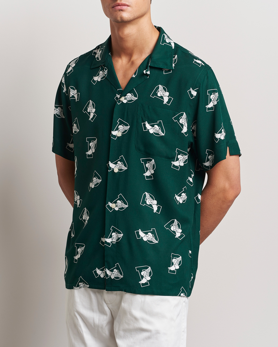 Heren | Overhemden | Polo Ralph Lauren | Printed P Wing Short Sleeve Shirt Toss Green