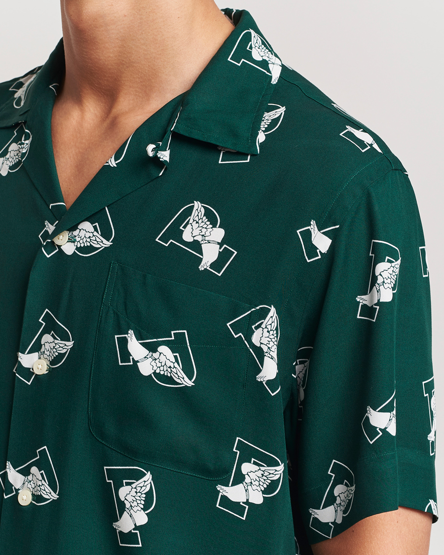 Heren | Overhemden | Polo Ralph Lauren | Printed P Wing Short Sleeve Shirt Toss Green