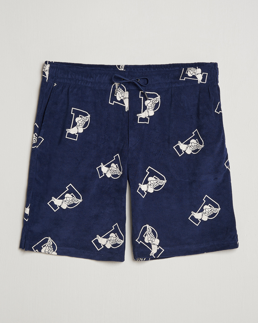 Heren | Korte broek | Polo Ralph Lauren | Cotton Terry P Wing Drawstring Shorts Cruise Navy
