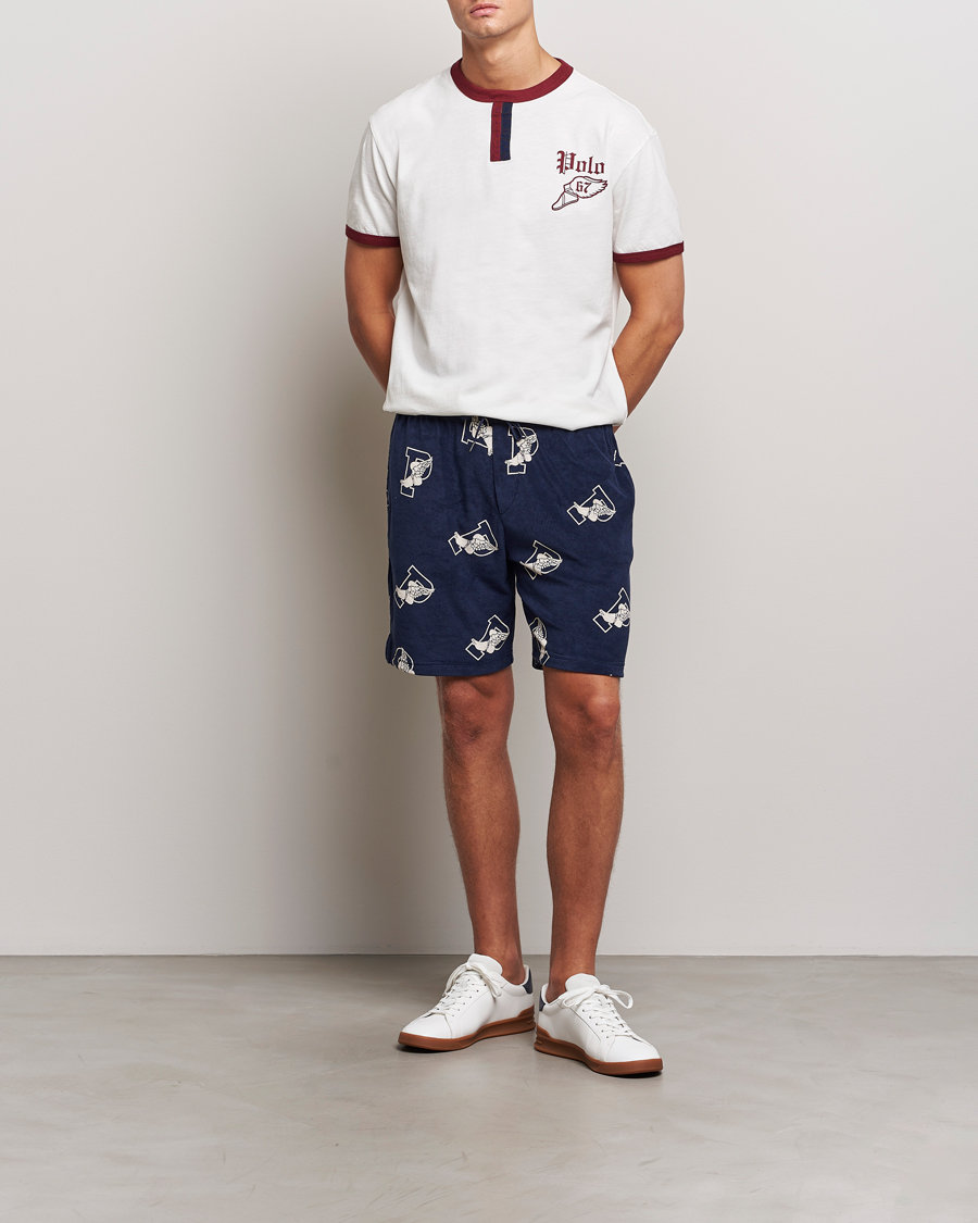 Heren | Korte broek | Polo Ralph Lauren | Cotton Terry P Wing Drawstring Shorts Cruise Navy