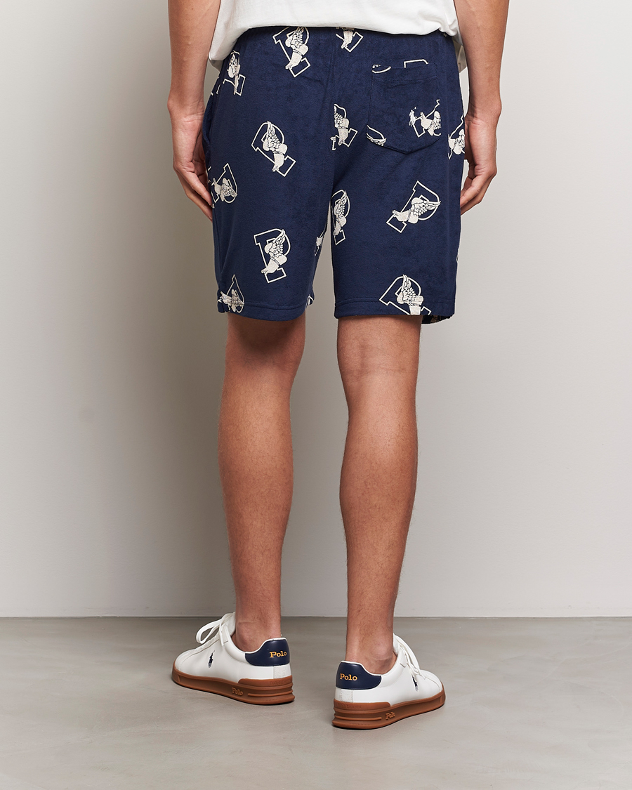 Heren | Korte broek | Polo Ralph Lauren | Cotton Terry P Wing Drawstring Shorts Cruise Navy