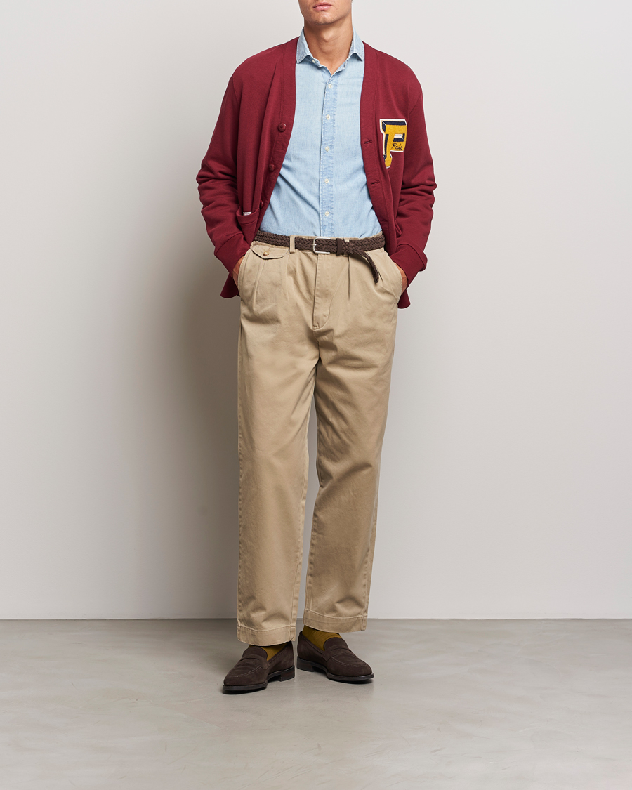 Heren | Broeken | Polo Ralph Lauren | Rustic Twill Pleated Worker Trousers RL Khaki