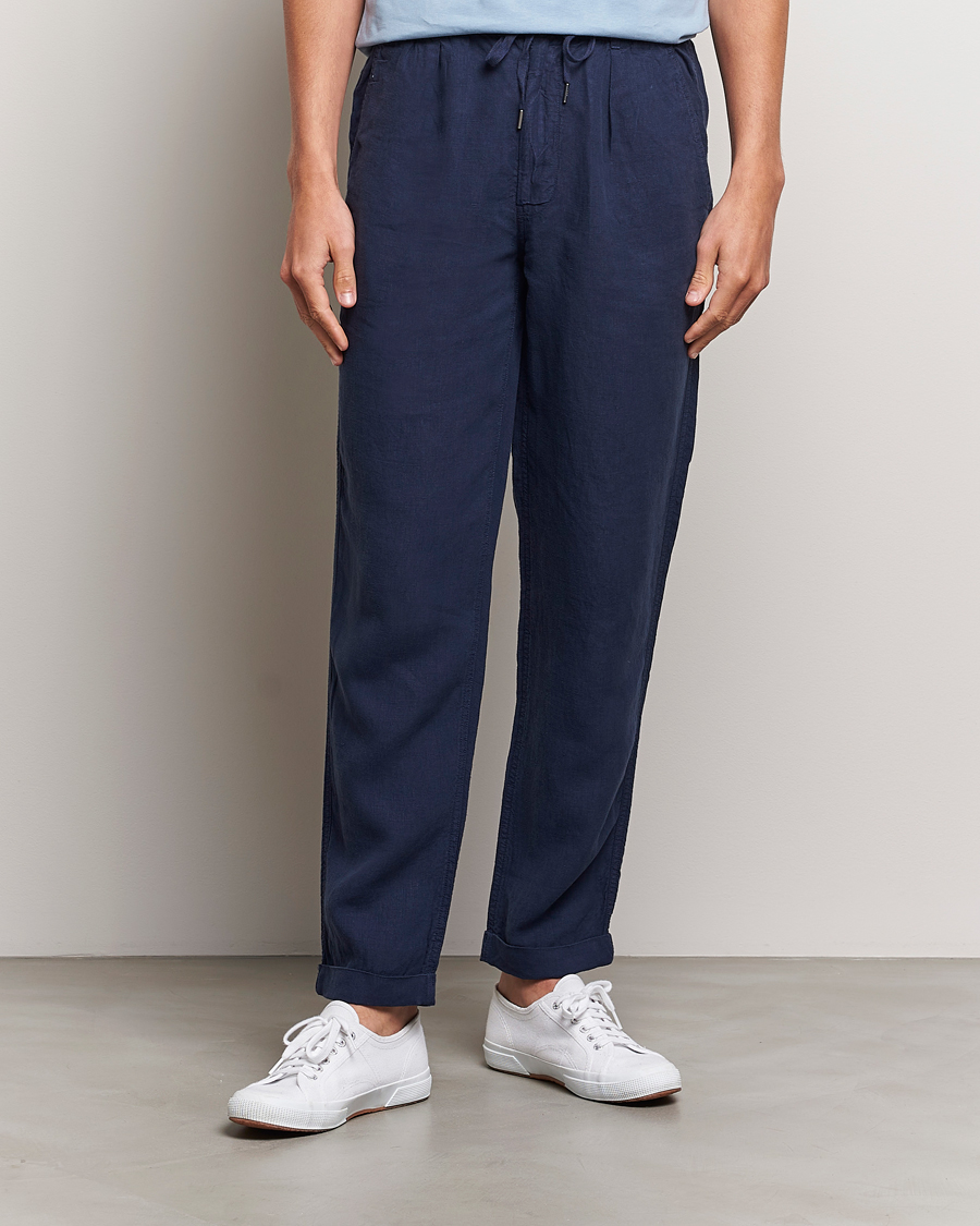 Heren |  | Polo Ralph Lauren | Prepster Linen Trousers Newport Navy