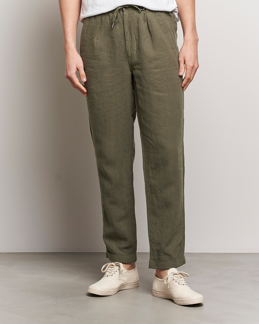 Heren | Nieuws | Polo Ralph Lauren | Prepster Linen Trousers Thermal Green