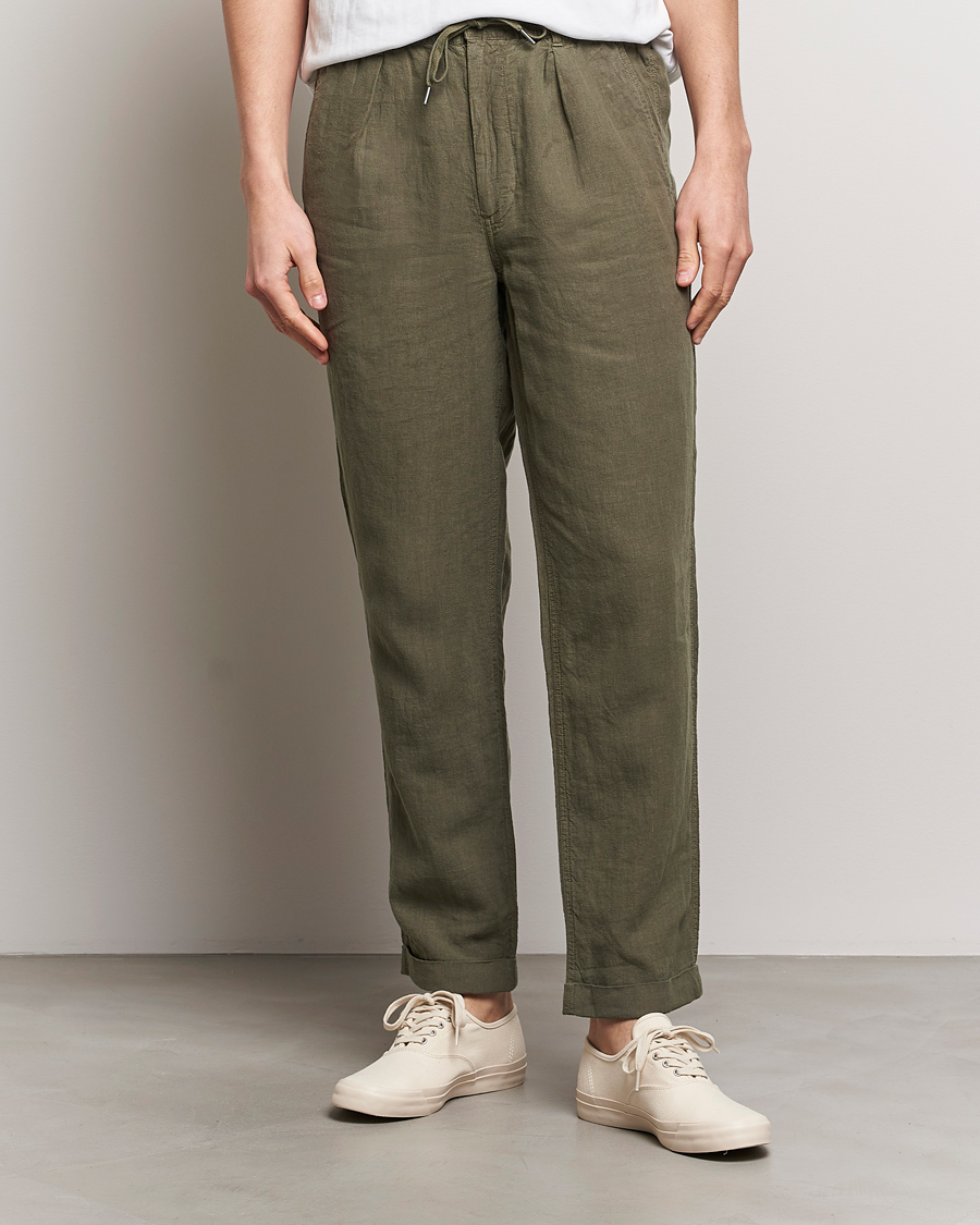 Heren | Broeken | Polo Ralph Lauren | Prepster Linen Trousers Thermal Green