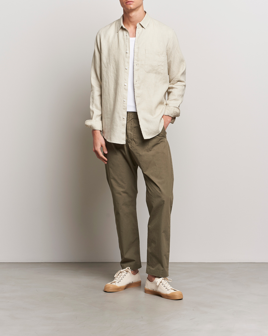 Heren | Overhemden | Samsøe Samsøe | Liam Linen Shirt Castle Wall