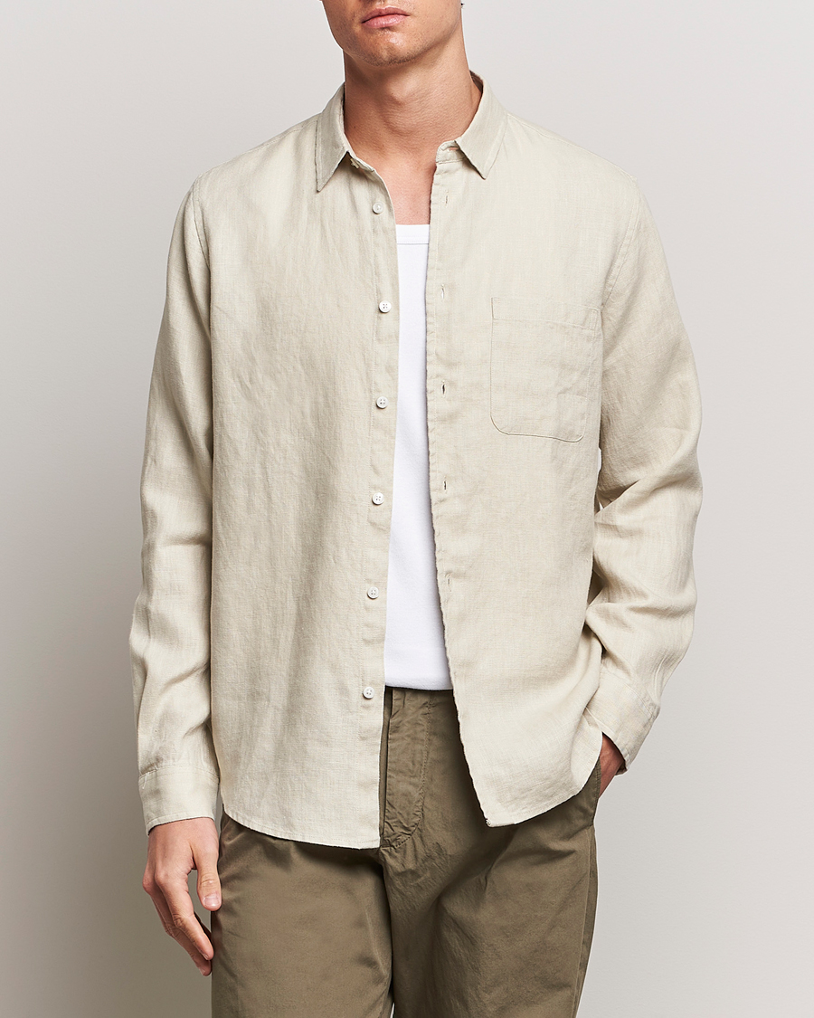 Heren | Overhemden | Samsøe Samsøe | Liam Linen Shirt Castle Wall