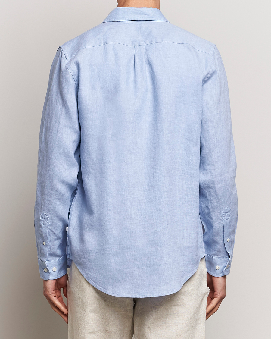 Heren | Overhemden | Samsøe Samsøe | Liam Linen Shirt Brunnera Blue