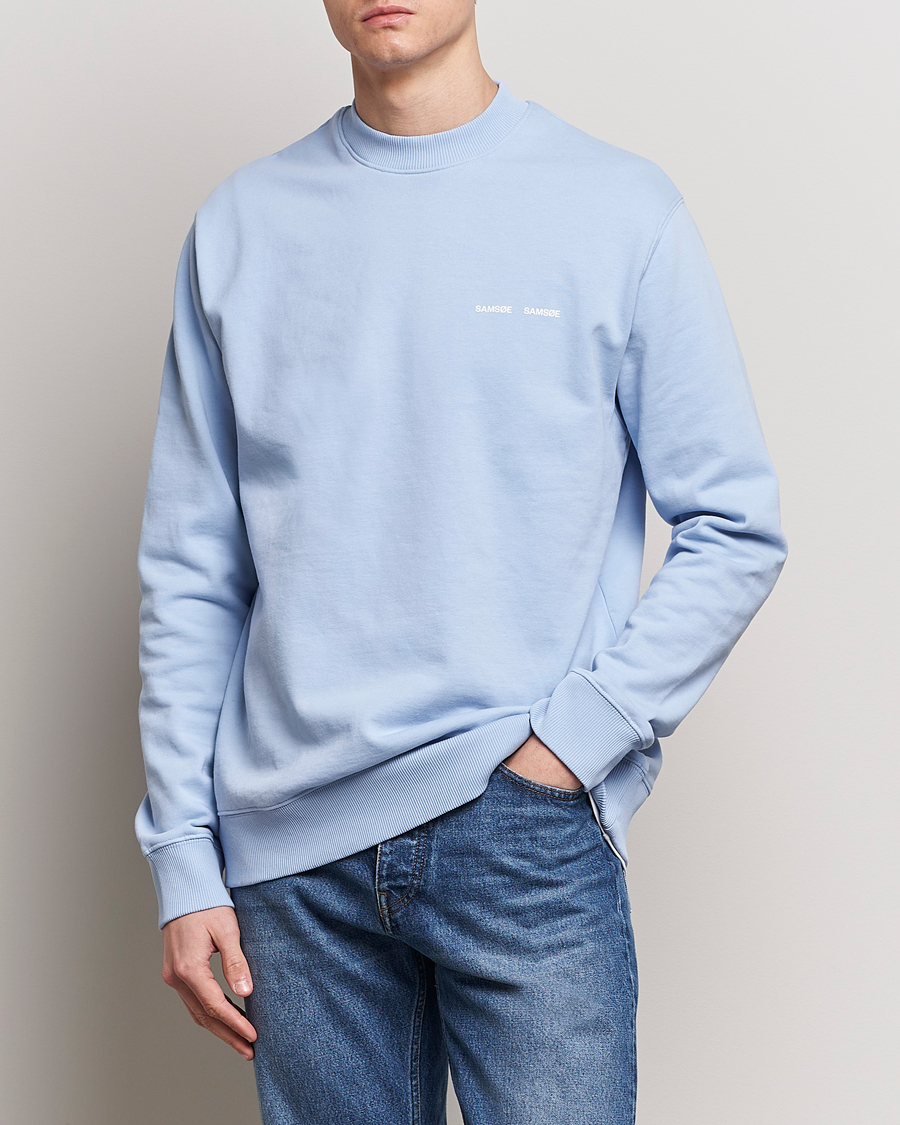 Heren | Kleding | Samsøe Samsøe | Norsbro Crew Neck Sweatshirt Brunnera Blue