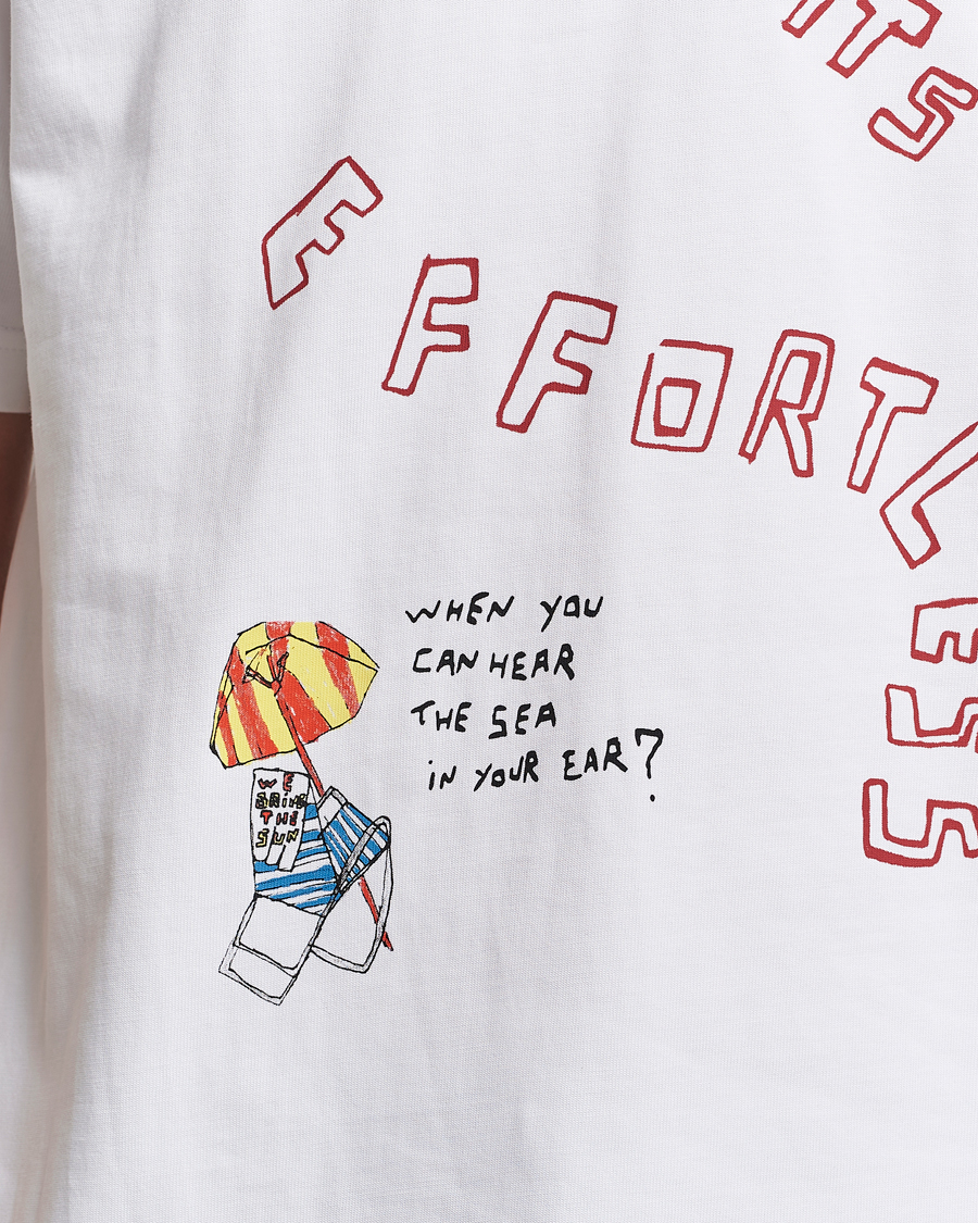 Heren | T-shirts | Samsøe Samsøe | Sagiotto Printed Crew Neck T-Shirt White Effortless