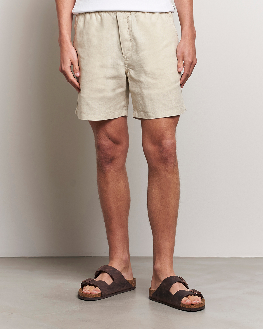 Men | Clothing | Samsøe Samsøe | Sajabari Linen Drawstring Shorts Castle Wall