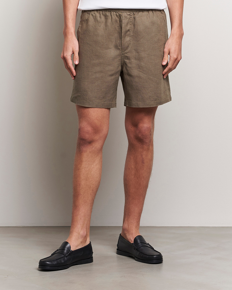 Heren | Korte broek | Samsøe Samsøe | Sajabari Linen Drawstring Shorts Bungee Cord