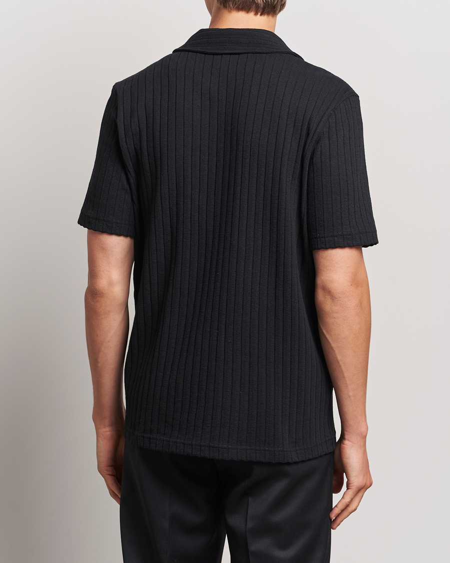 Heren | Overhemden | Samsøe Samsøe | Sakvistbro Structured Short Sleeve Shirt Black