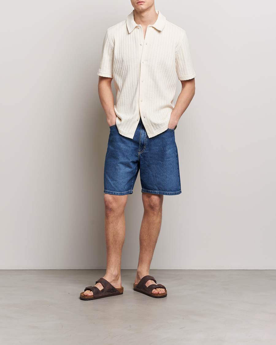 Heren | Overhemden | Samsøe Samsøe | Sakvistbro Structured Short Sleeve Shirt Clear Cream